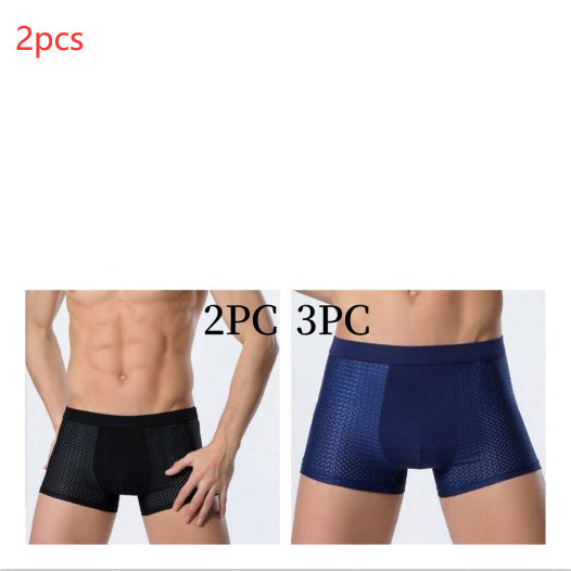 Men's Ice Silk Boxer Briefs | Breathable Mesh Underwear