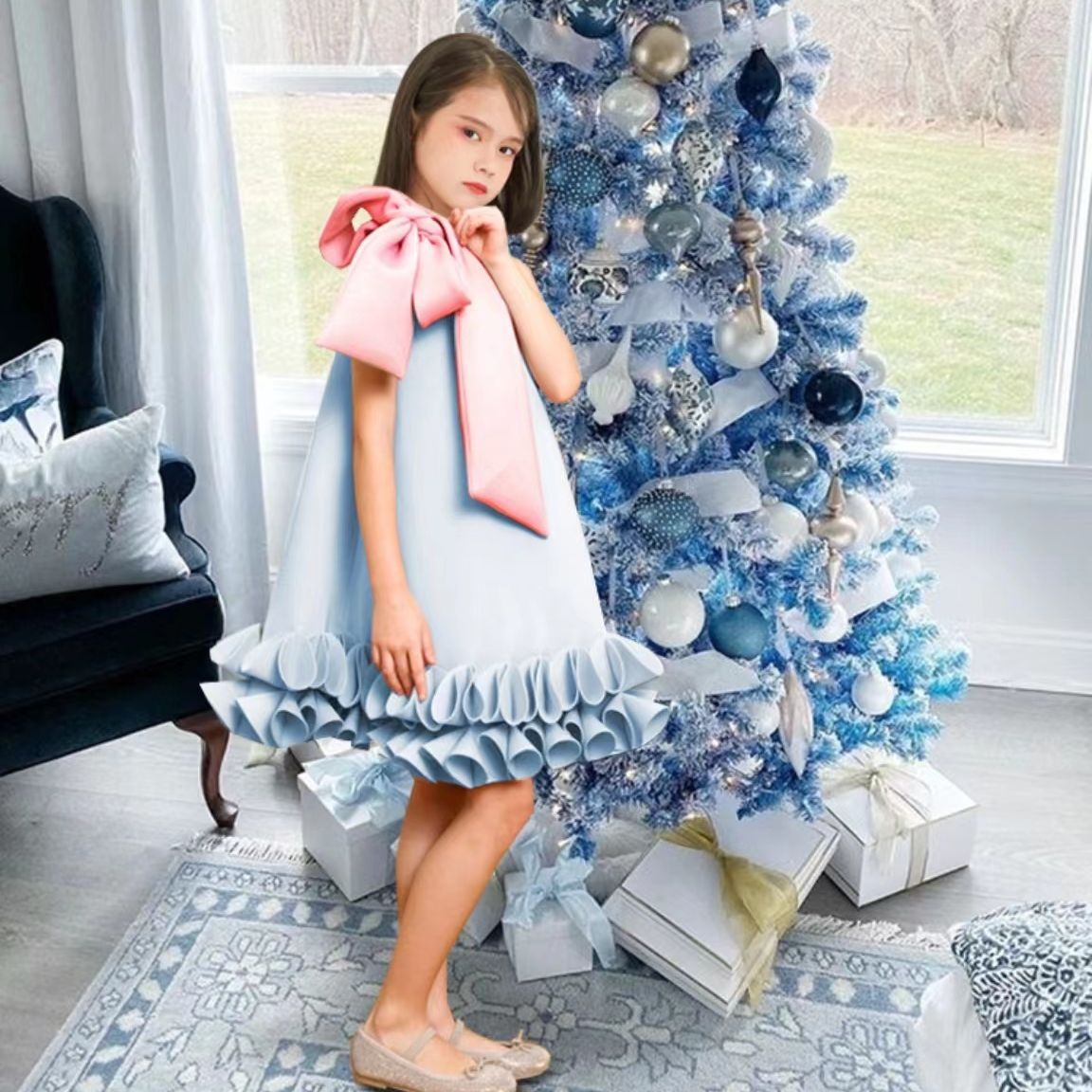 Girl's Bowknot Princess Dress | Celebrity Style Party Wear