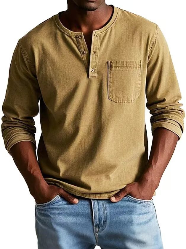 Men's V-Neck Long Sleeve Top