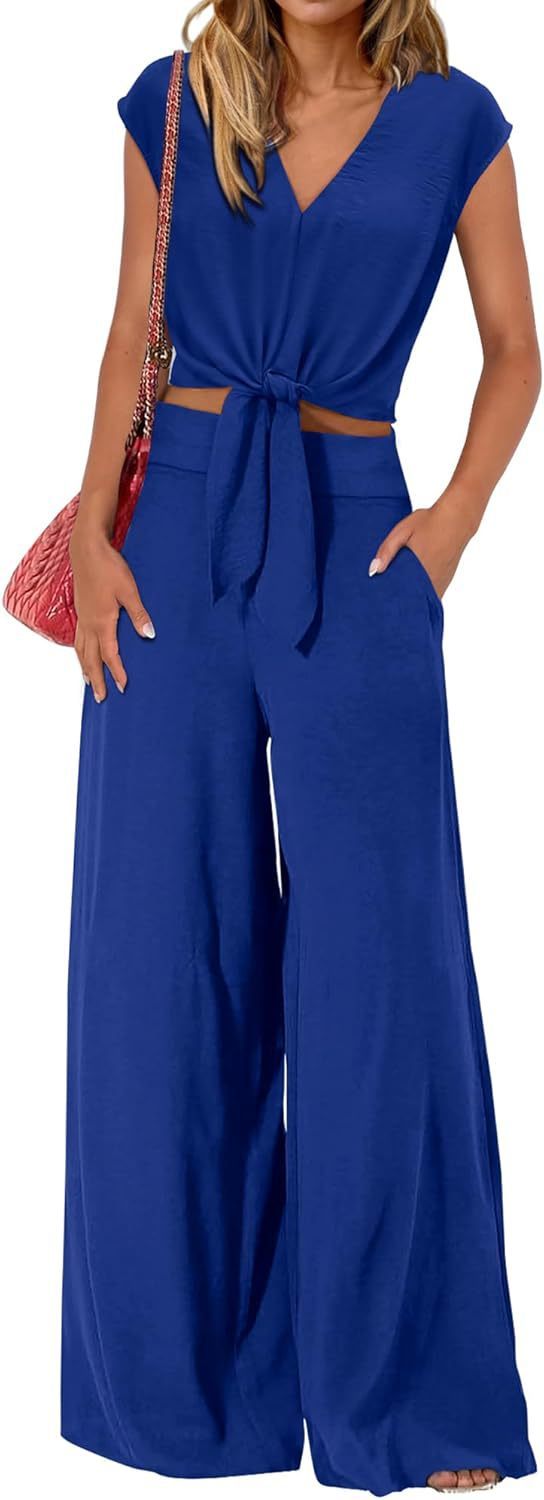 Women's High Waist Wide Leg Pants - Slim Fit Suit Trousers