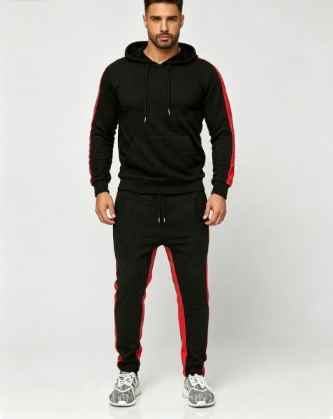 Men's Contrast-Stripe Hoodie & Pants Set - Five Colors