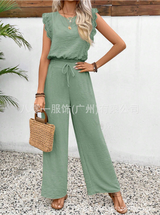 Women's Sleeveless Vest & Trousers Set | European & American Style