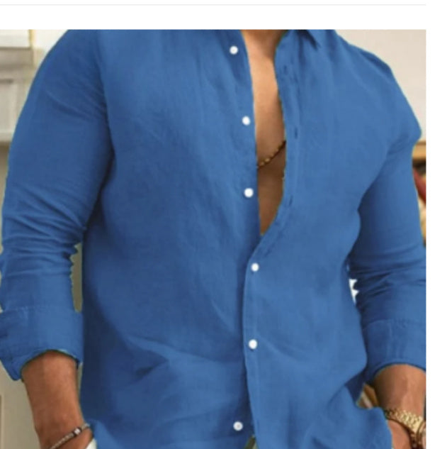 Men’s Summer Beach Casual Linen Shirt