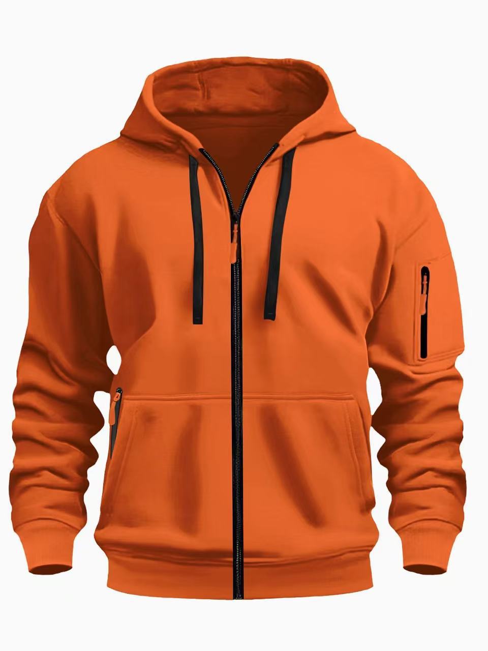 Men's Zip-Up Hooded Sweatshirt | Casual Sports Cardigan Jacket