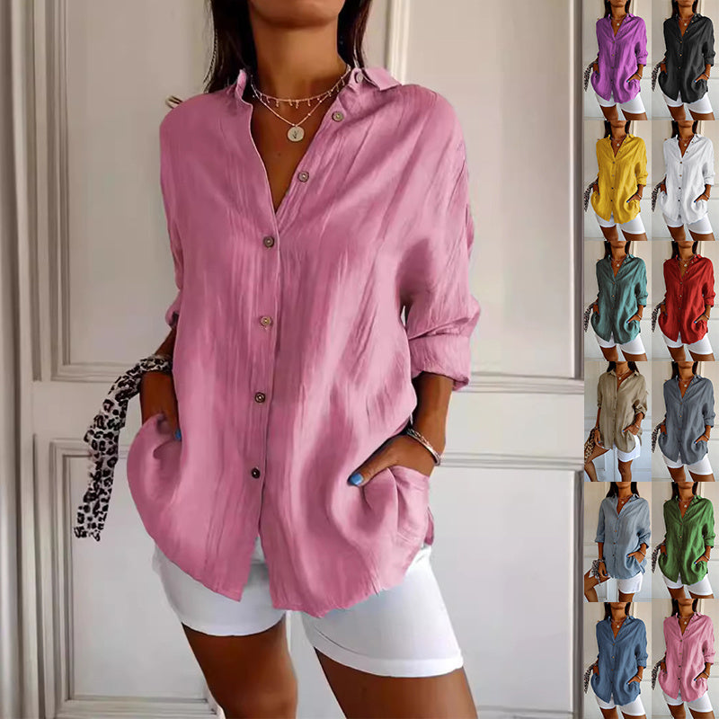 Women's Long Sleeve Button Shirt
