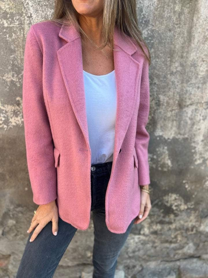 Women's Short Lapel Blazer Winter Jacket