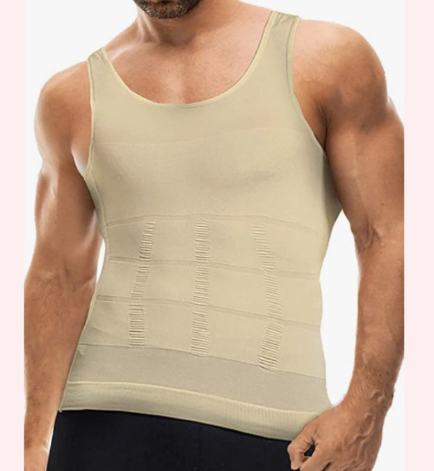 Men's Body Shaping Vest | Tummy Control & Posture Support Undershirt