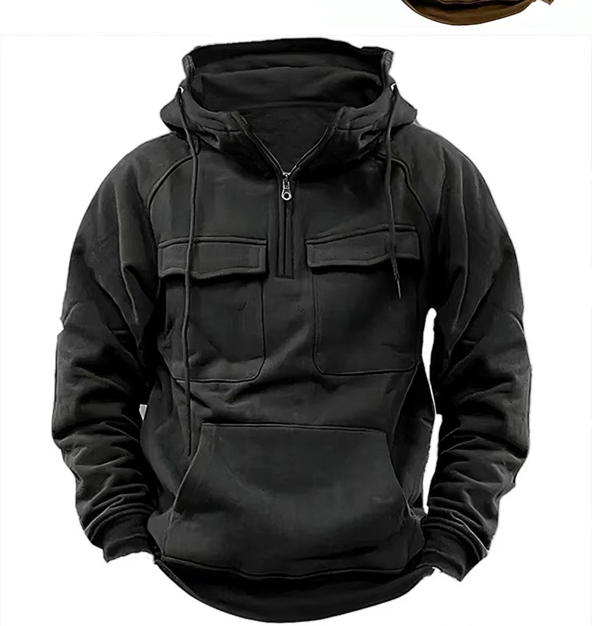 Men Fleece Sweatshirt with Pockets