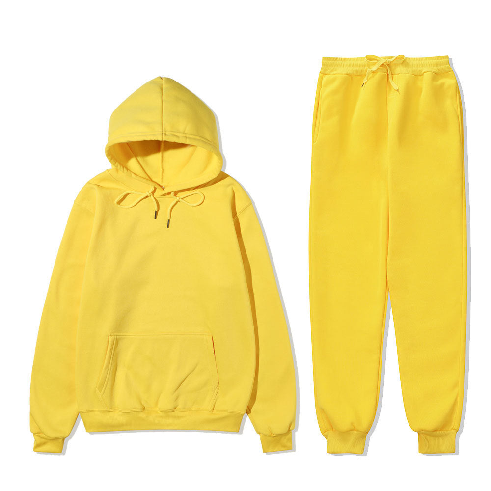 Unisex Solid-Color Hoodie & Sweatpants Set - 12 Colors