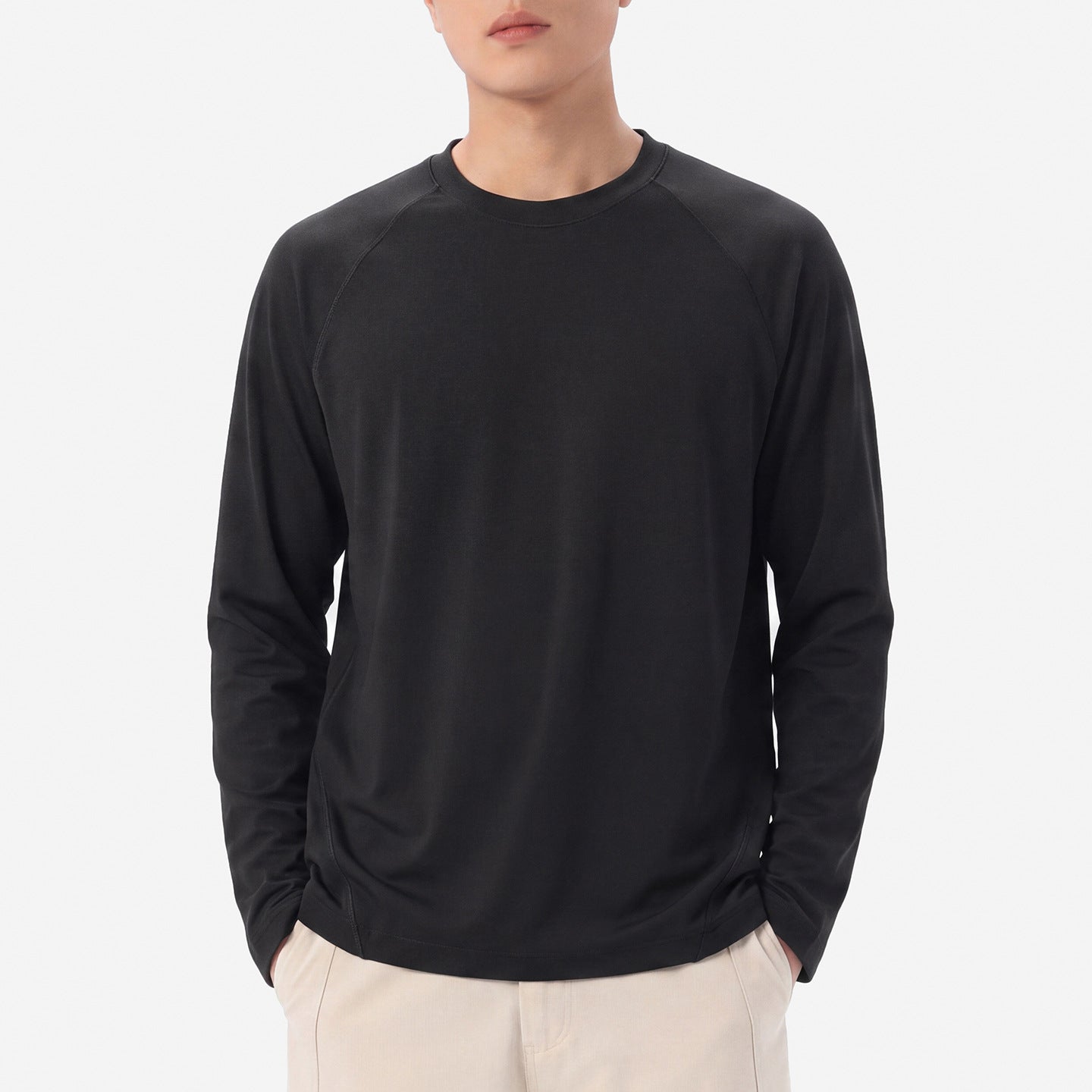 Men's Raglan Long-Sleeve Crewneck Shirt - Loose Fit