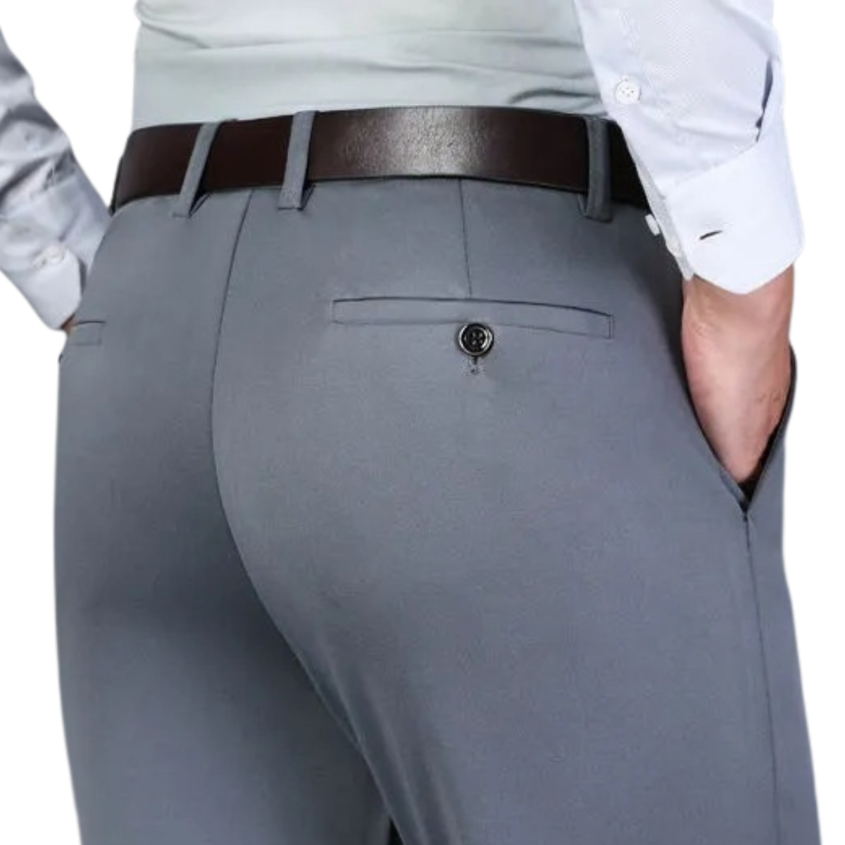 Men's Non-Iron Straight Leg Dress Pants – High Elasticity Trousers