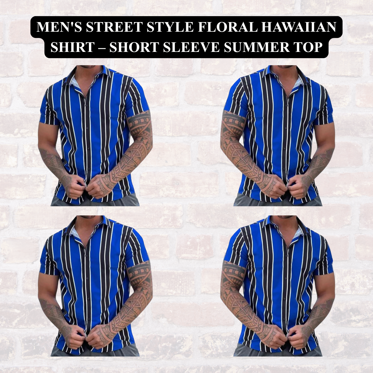 Men's Street Style Floral Hawaiian Shirt – Short Sleeve Summer Top
