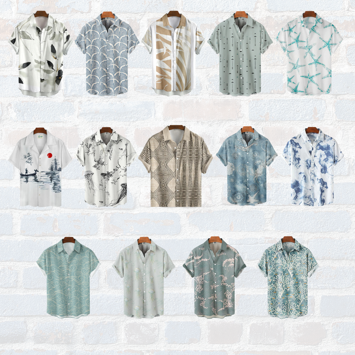 Men's 3D Print Loose Fit Hawaiian Shirt – Lapel Collar Short Sleeve