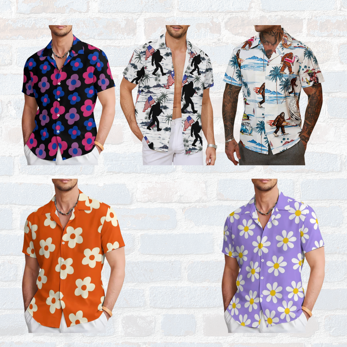 Men's Relaxed Fit Floral Print Shirt – Short Sleeve Casual Top