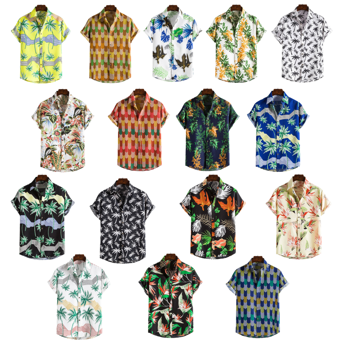 Men's Short Sleeve Floral Hawaiian Shirt – Slim Fit Beach Top