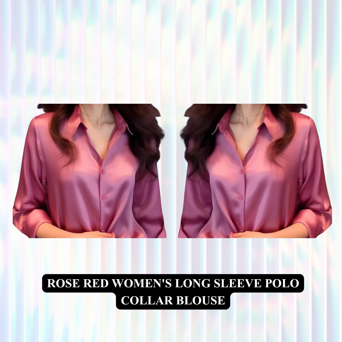 Women's Long Sleeve Polo Collar Blouse