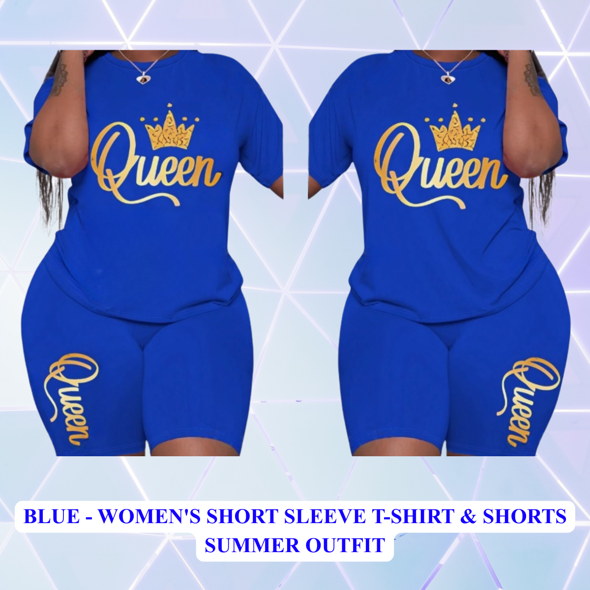 Women's Short Sleeve T-Shirt & Shorts Summer Outfit