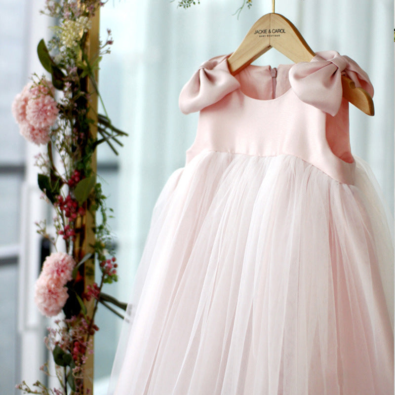 Baby Girl Princess Dress | Flower Girl Puffy Yarn Gown