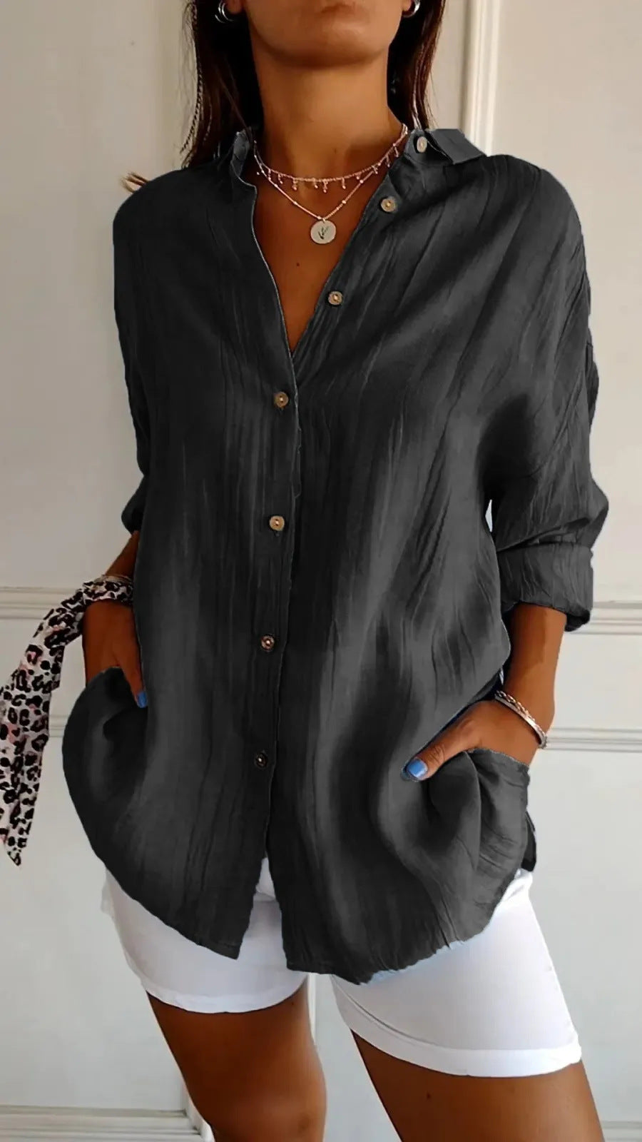 Women's Long Sleeve Button Shirt