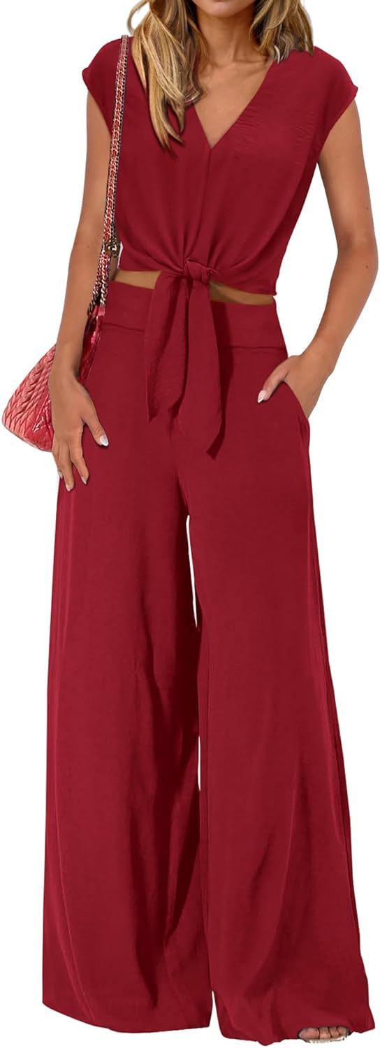 Women's High Waist Wide Leg Pants - Slim Fit Suit Trousers