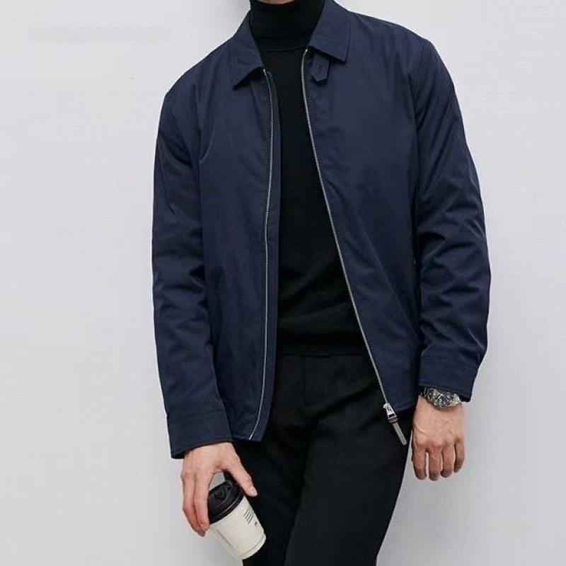 Men's Slim Fit Long Sleeve Jacket - British Style Vinylon Blazer