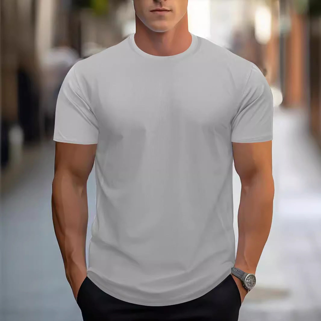 Men's Quick-Dry Sports Shirt | Breathable Round Neck Short Sleeve