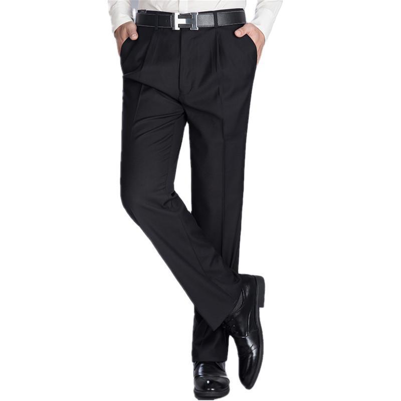 Men's Mulberry Silk Suit Pants | Luxury Loose Fit Pleated Trousers