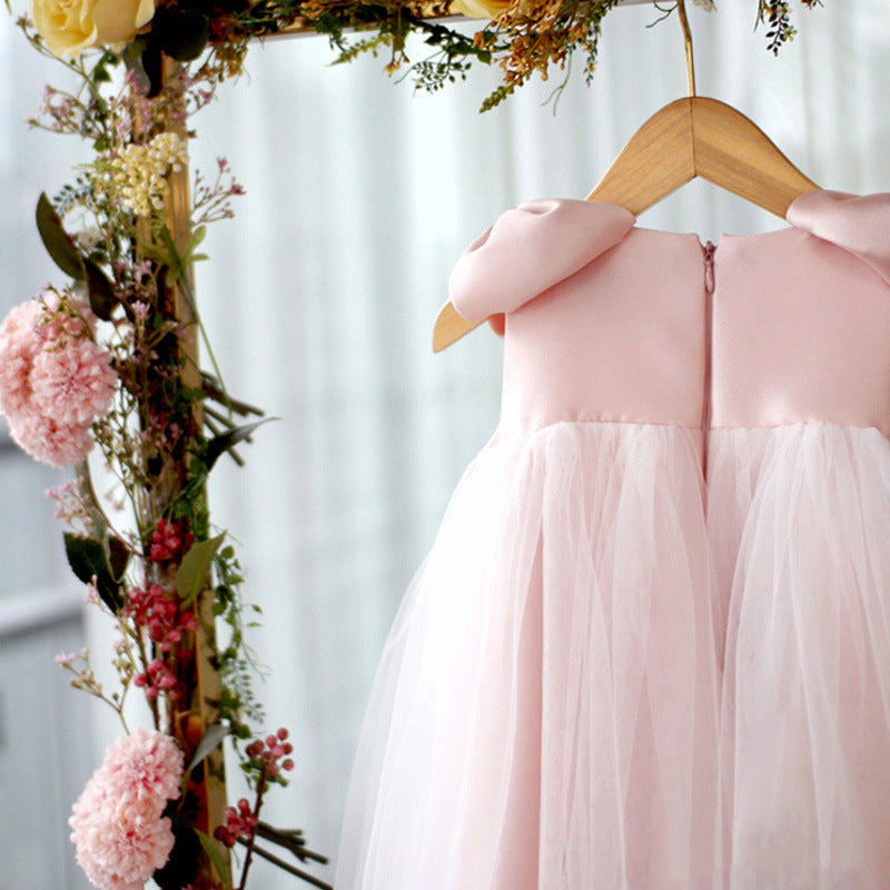 Baby Girl Princess Dress | Flower Girl Puffy Yarn Gown