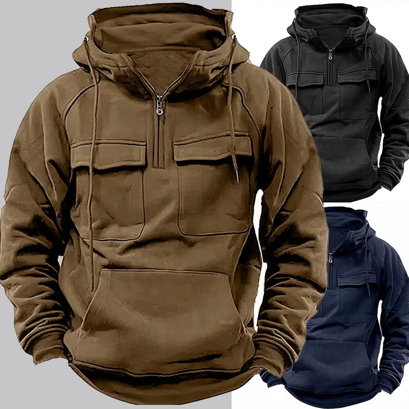 Men Fleece Sweatshirt with Pockets