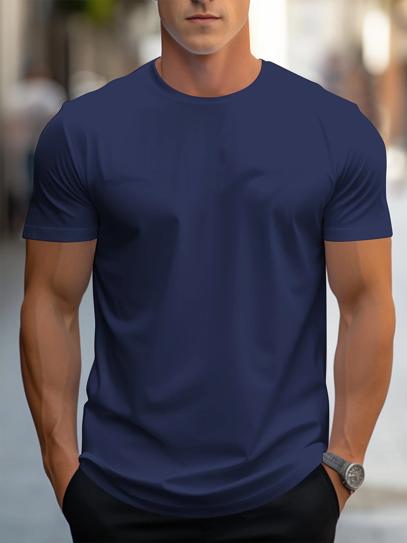 Men's Quick-Dry Sports Shirt | Breathable Round Neck Short Sleeve