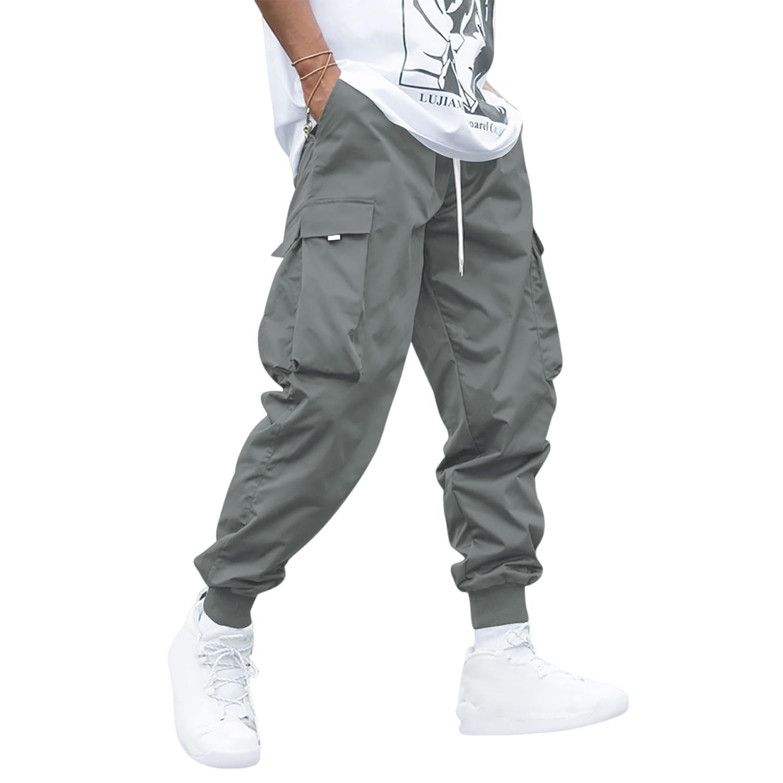 Men's Cargo Pants | Multi-Pocket Hip-Hop Streetwear