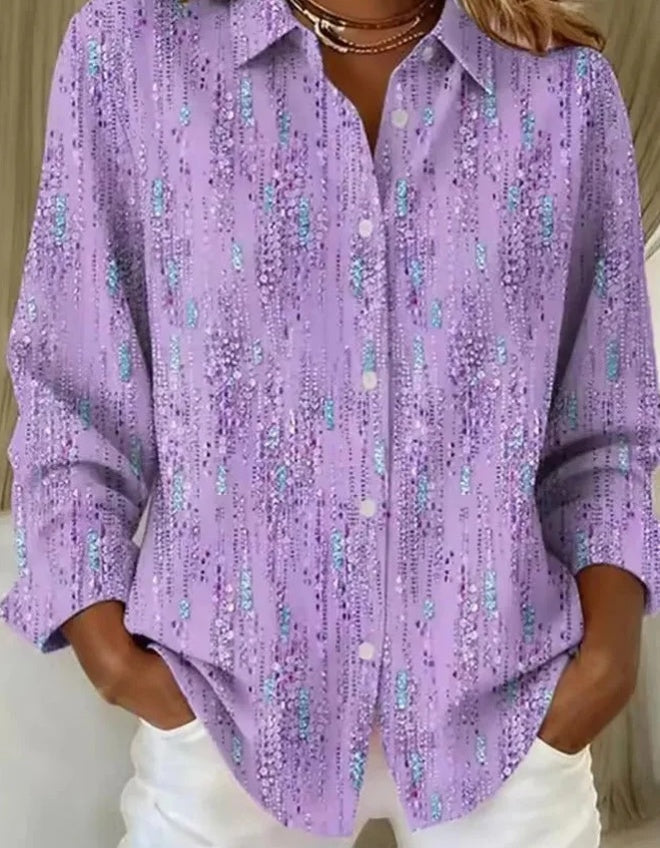 Women's Plaid Long Sleeve Work Blouse