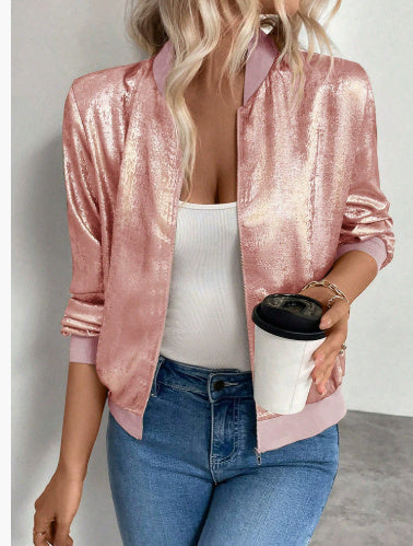 Women's Slim Fit Zip Jacket | Thin Casual Slimming Coat