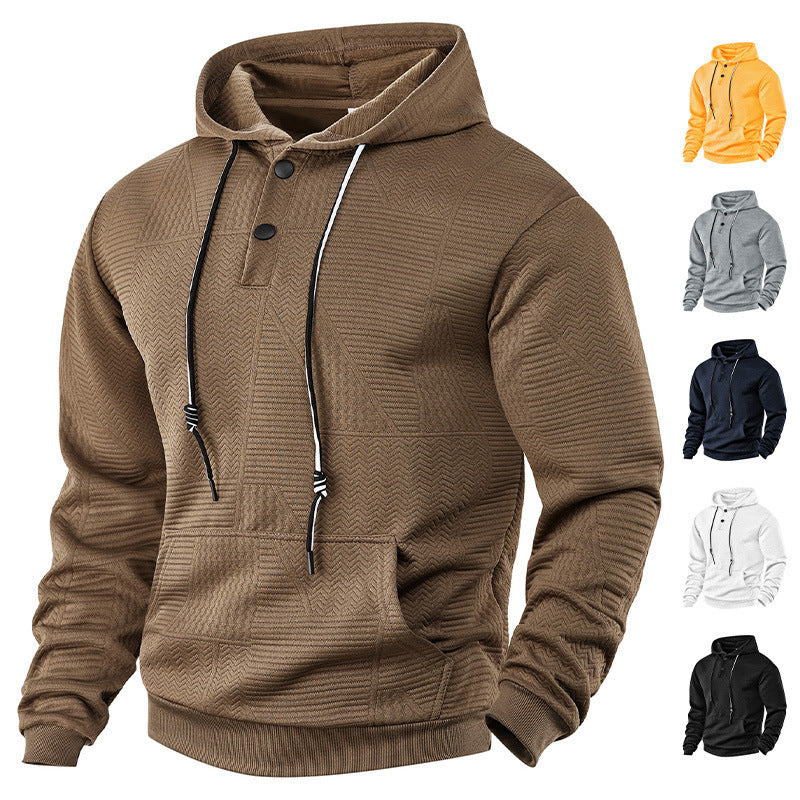 Men’s Solid Color Pullover Hoodie