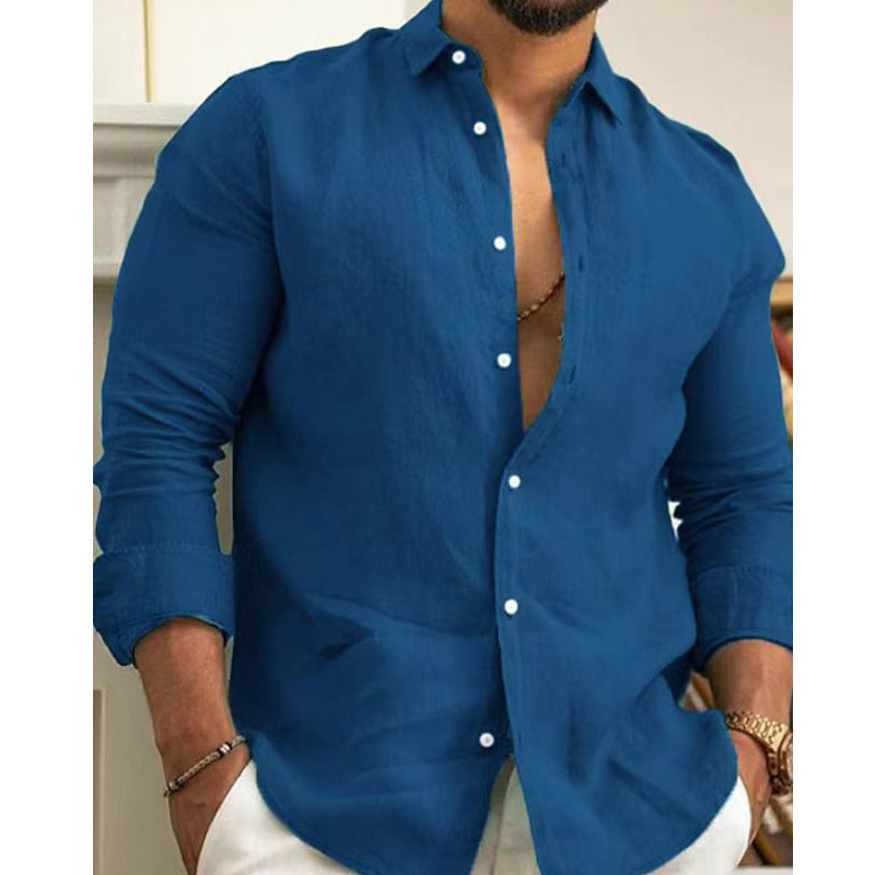 Men’s Summer Beach Casual Linen Shirt