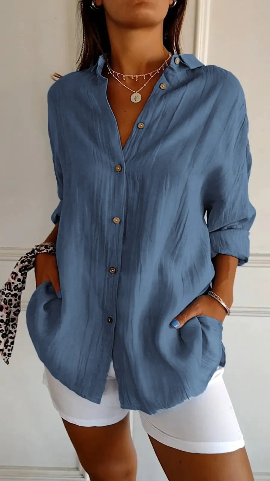 Women's Long Sleeve Button Shirt
