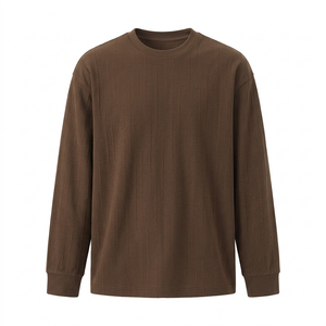 Brown textured shirt without model