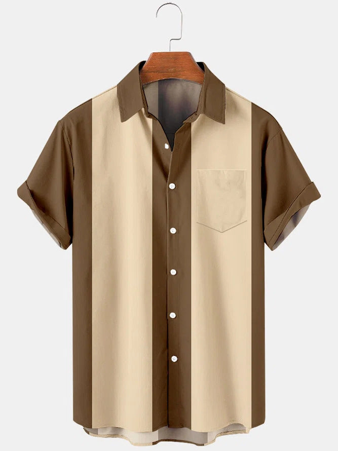 Men's Floral Hawaiian Street Style Shirt – Short Sleeve Summer