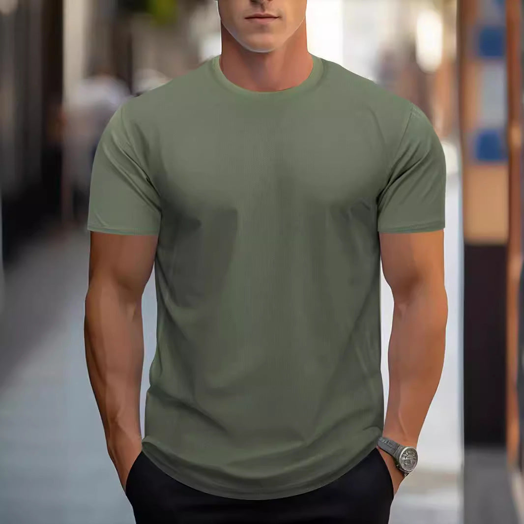Men's Quick-Dry Sports Shirt | Breathable Round Neck Short Sleeve