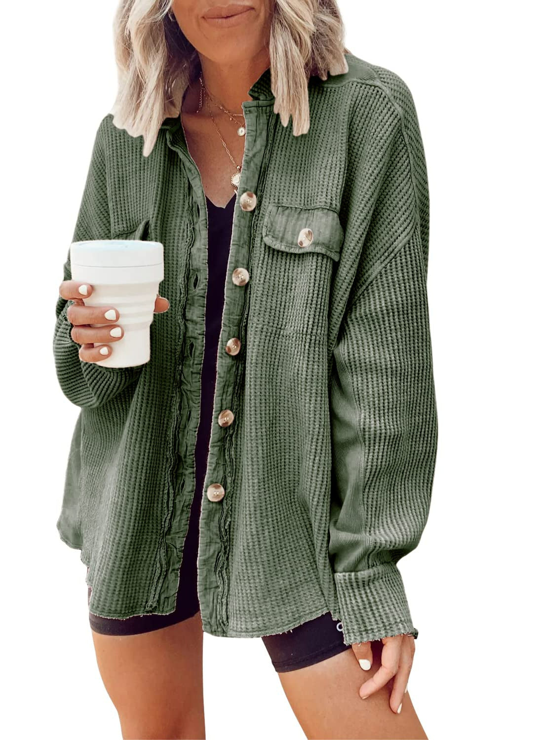 Women's Lapel Button-Up Long Sleeve Blouse