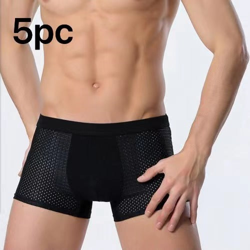 Men's Ice Silk Boxer Briefs | Breathable Mesh Underwear