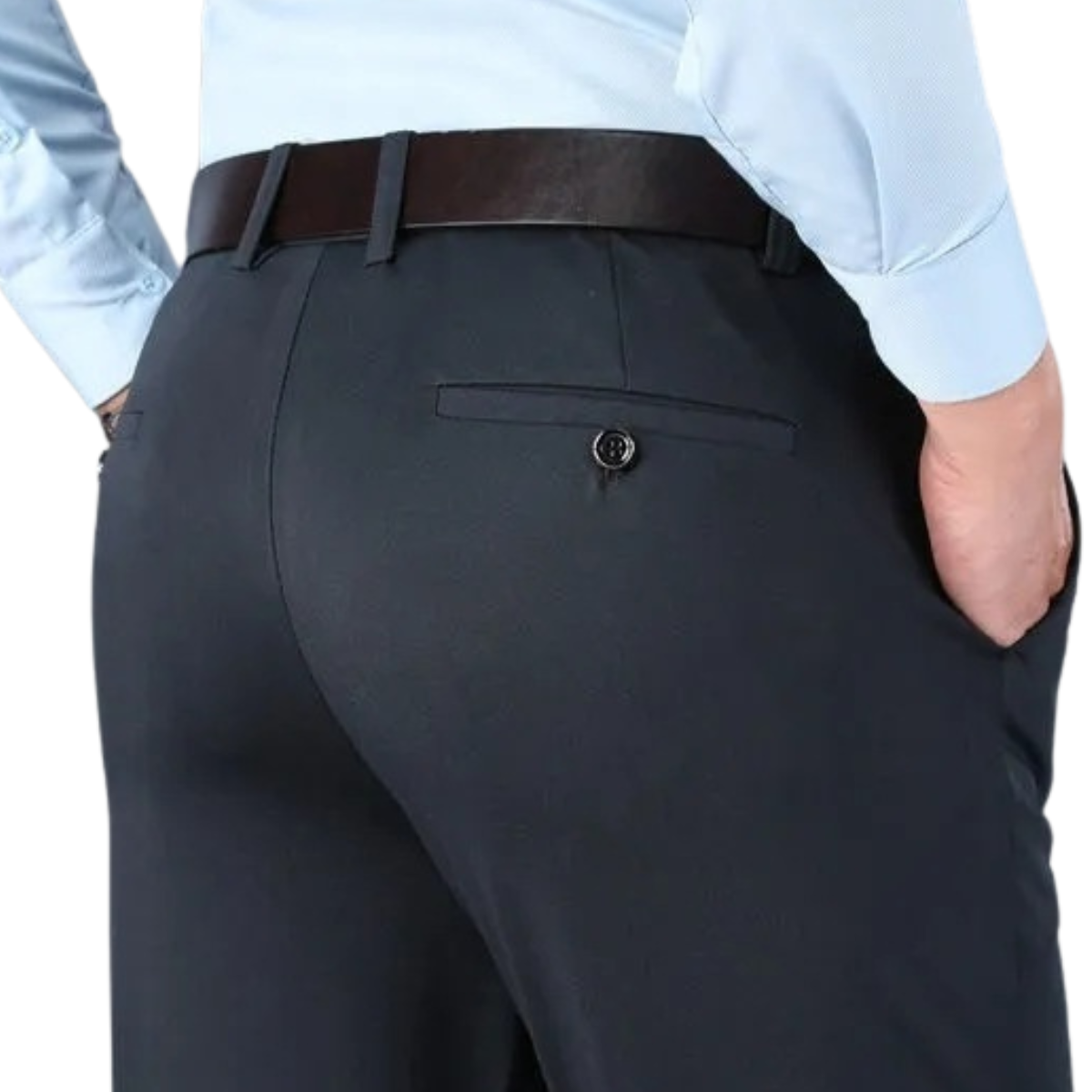 Men's Non-Iron Straight Leg Dress Pants – High Elasticity Trousers