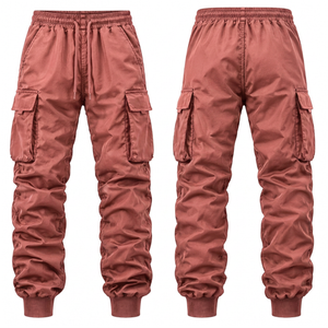 Coral cargo pants