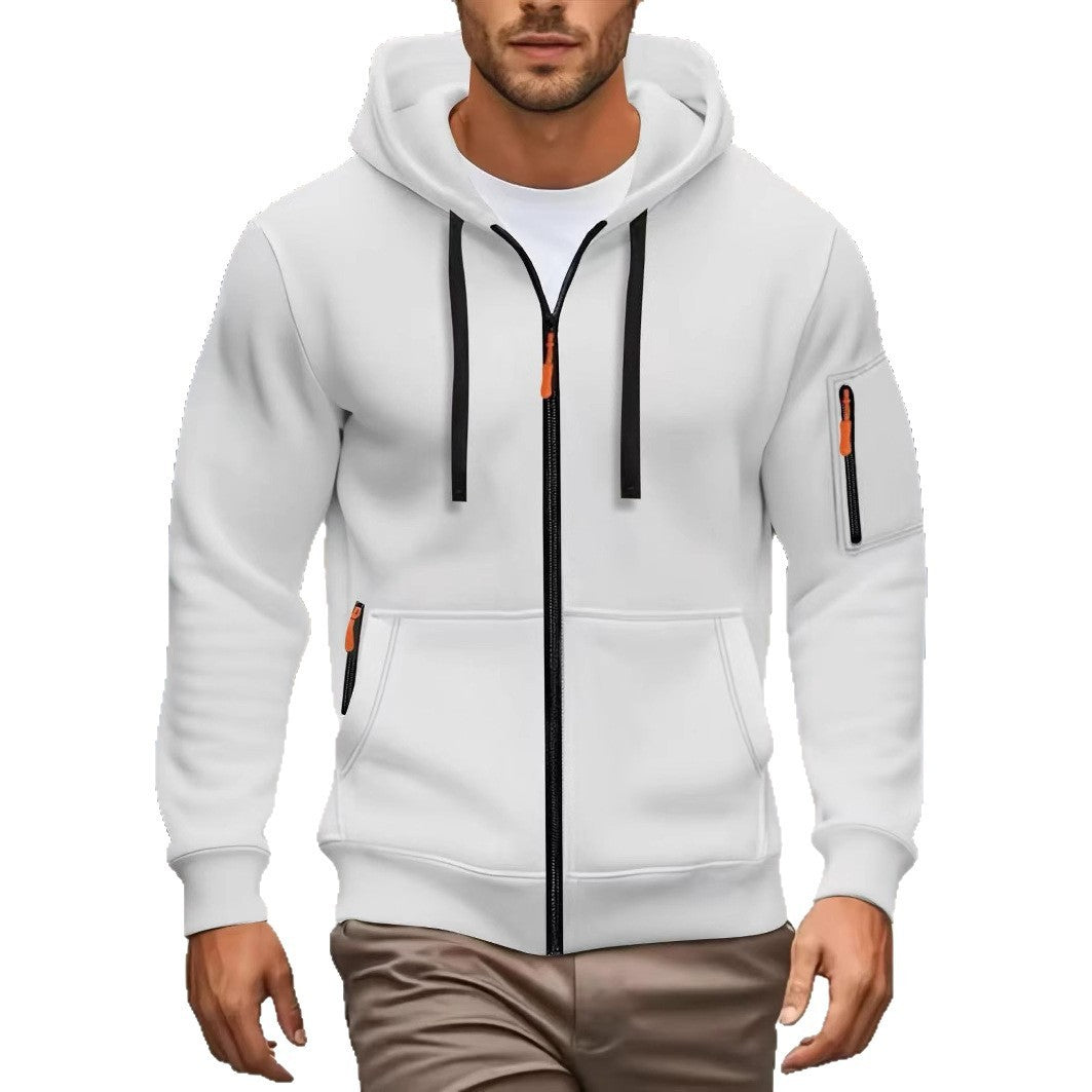 Men's Zip-Up Hooded Sweatshirt | Casual Sports Cardigan Jacket
