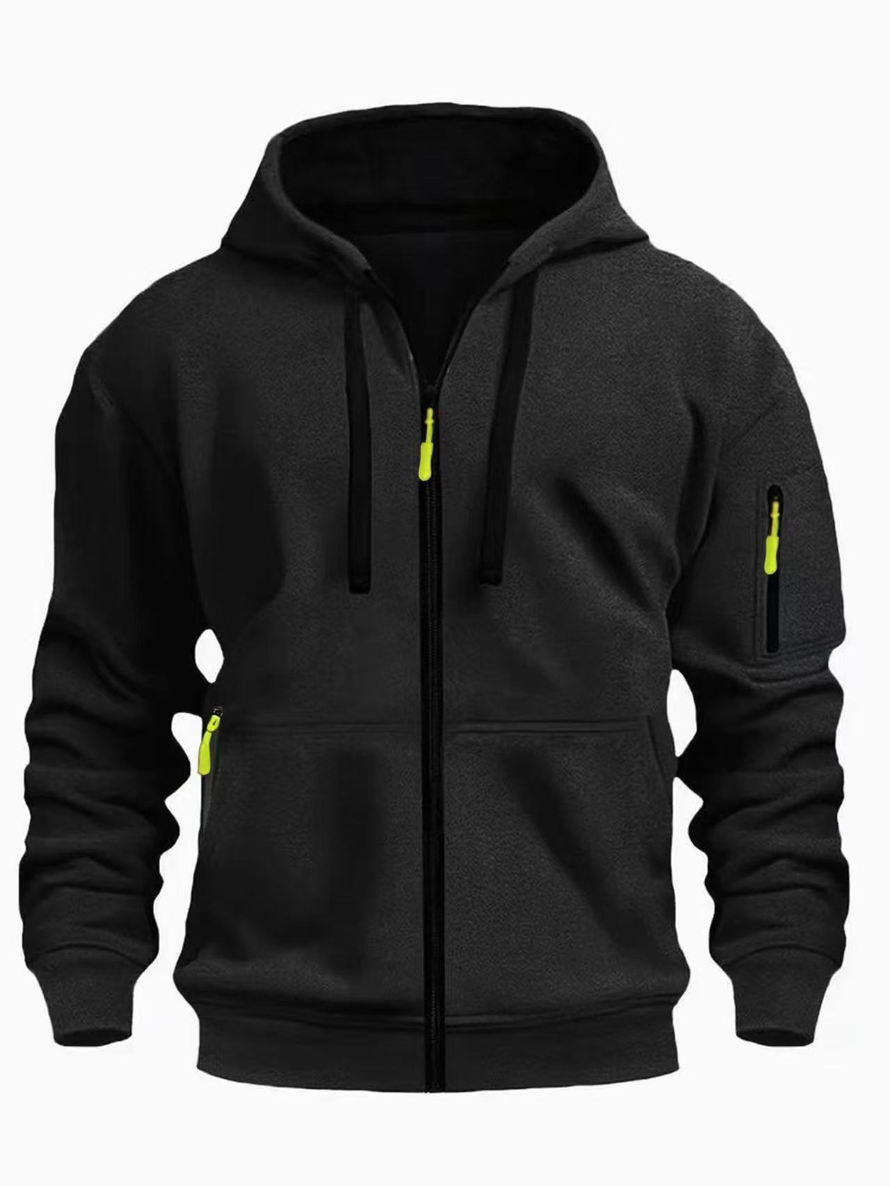 Men's Zip-Up Hooded Sweatshirt | Casual Sports Cardigan Jacket