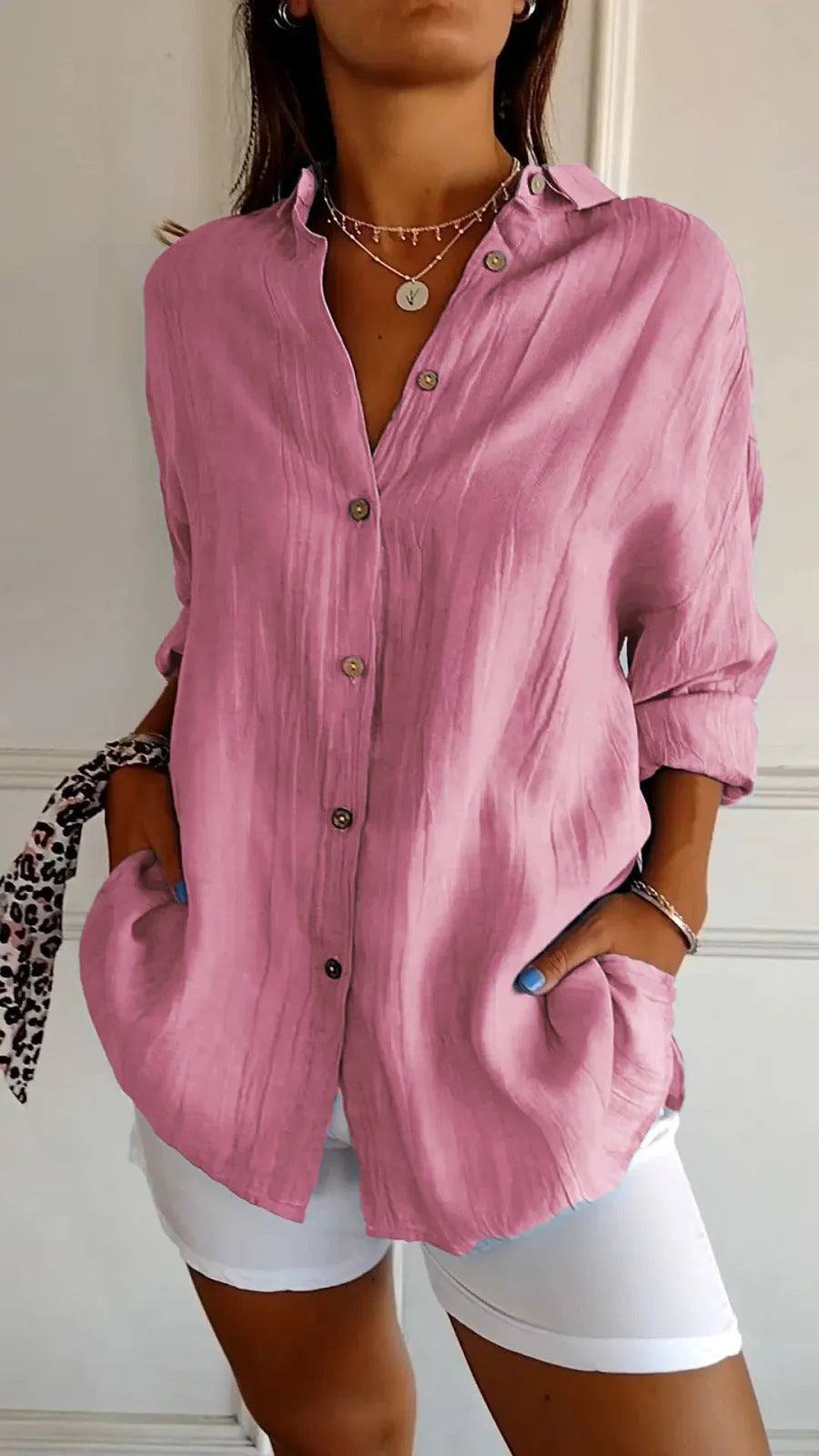 Women's Long Sleeve Button Shirt