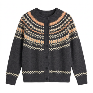 Dark Gray cardigan with larger product framing