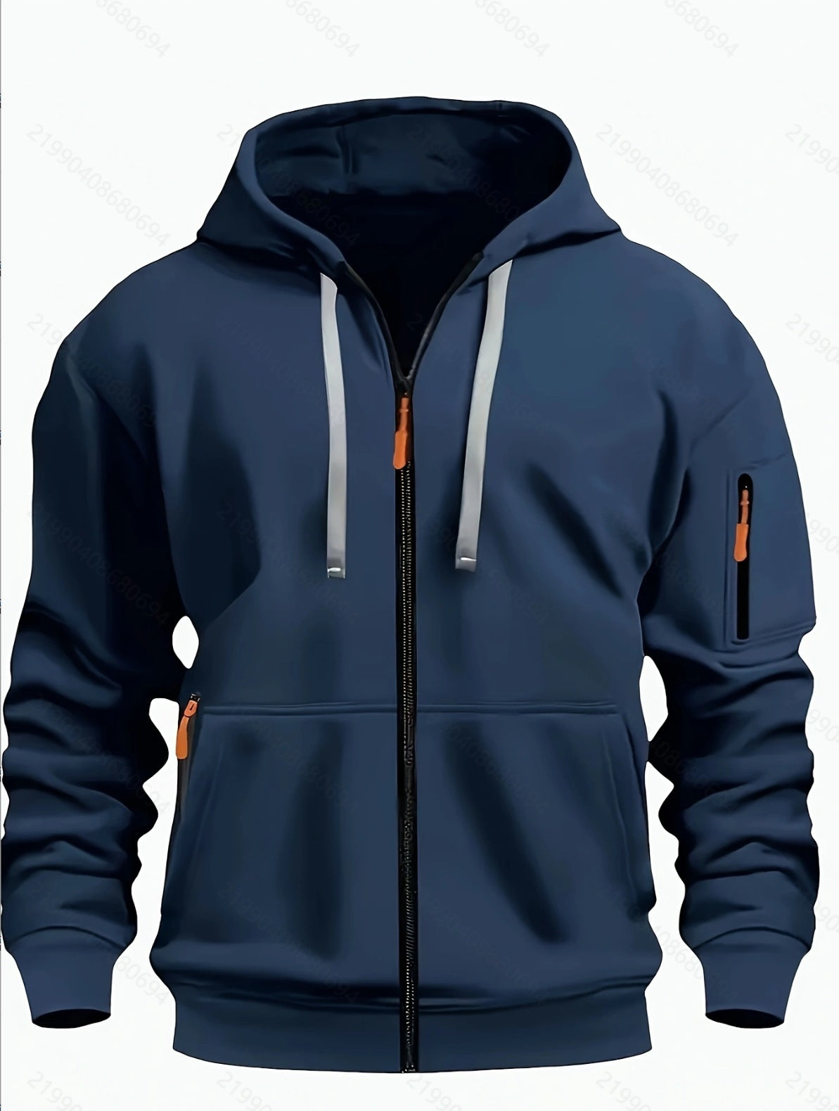 Men's Zip-Up Hooded Sweatshirt | Casual Sports Cardigan Jacket