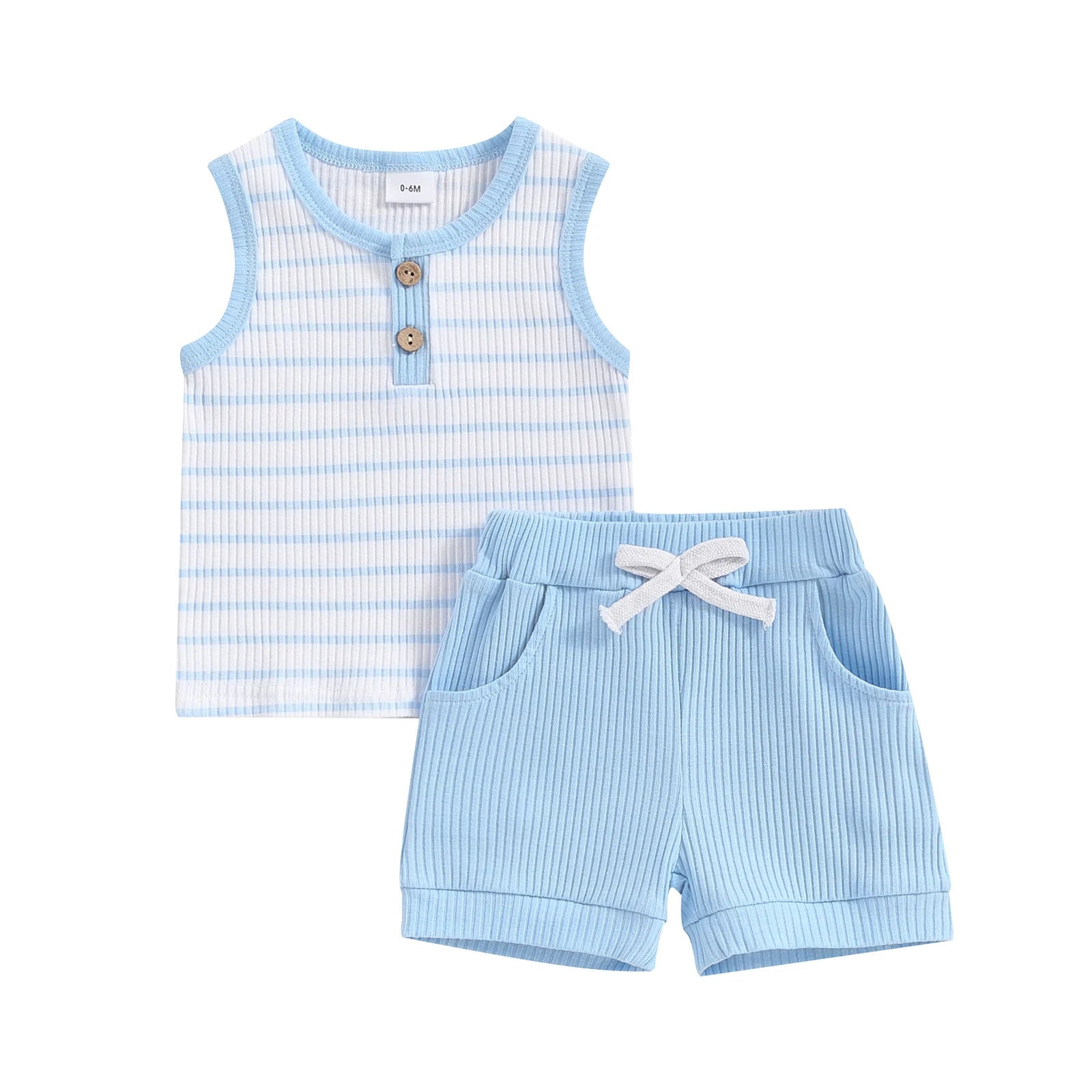 Boy's Round Neck Top & Shorts Set | Fashion Sports Outfit