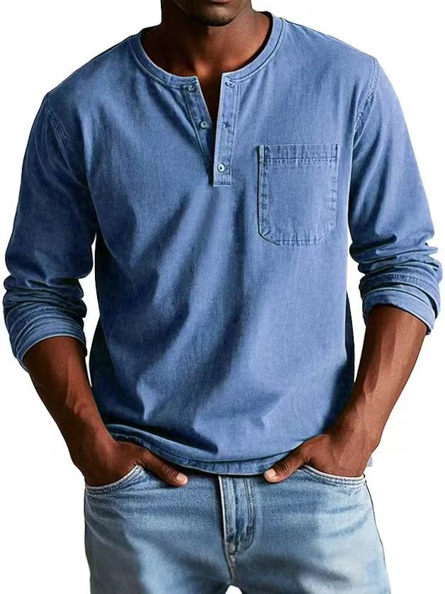 Men's V-Neck Long Sleeve Top
